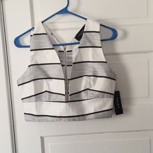 Crop top and a- line skirt set